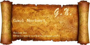Gaul Norbert névjegykártya