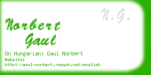 norbert gaul business card